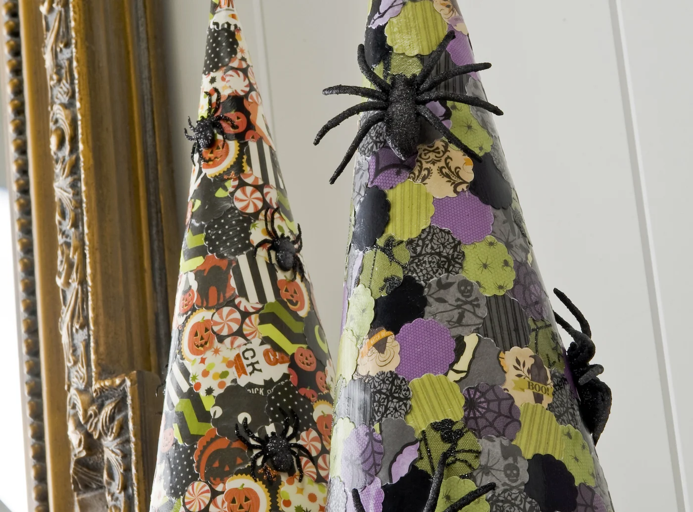 Halloween Cones for a Spooky Holiday Mantel - Mod Podge Rocks